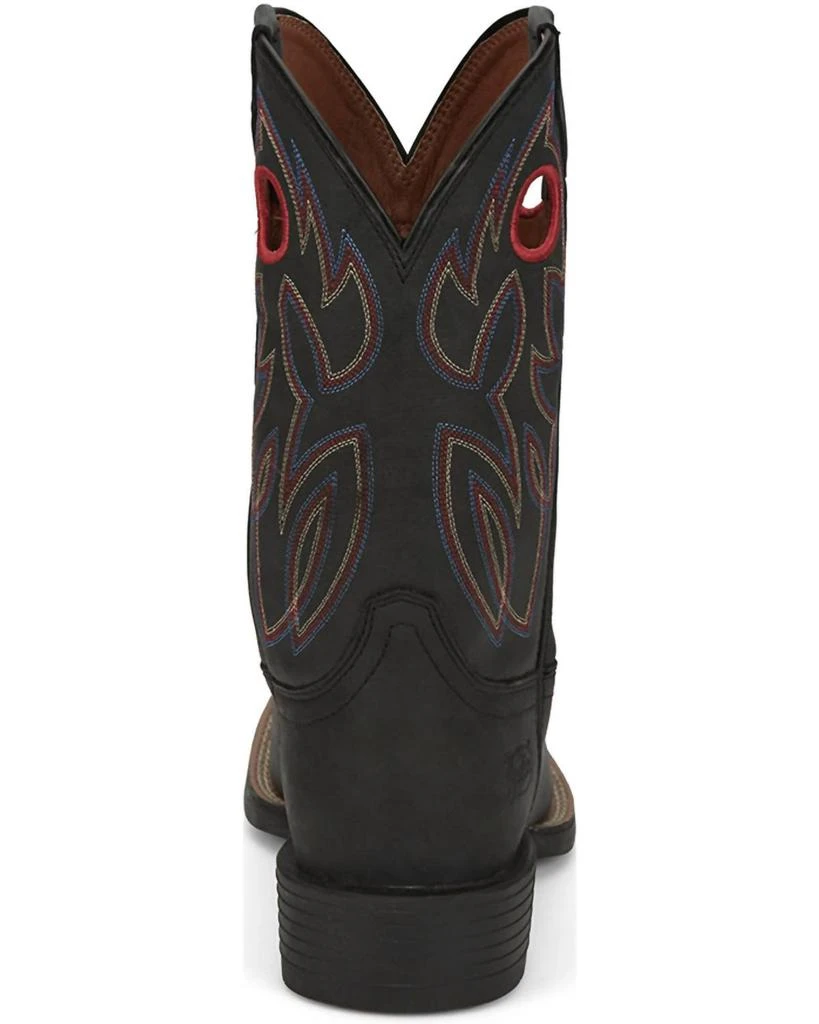 Justin Men's 11" Bowline Western Boots - Broad Square Toe - Medium Width In Black 5