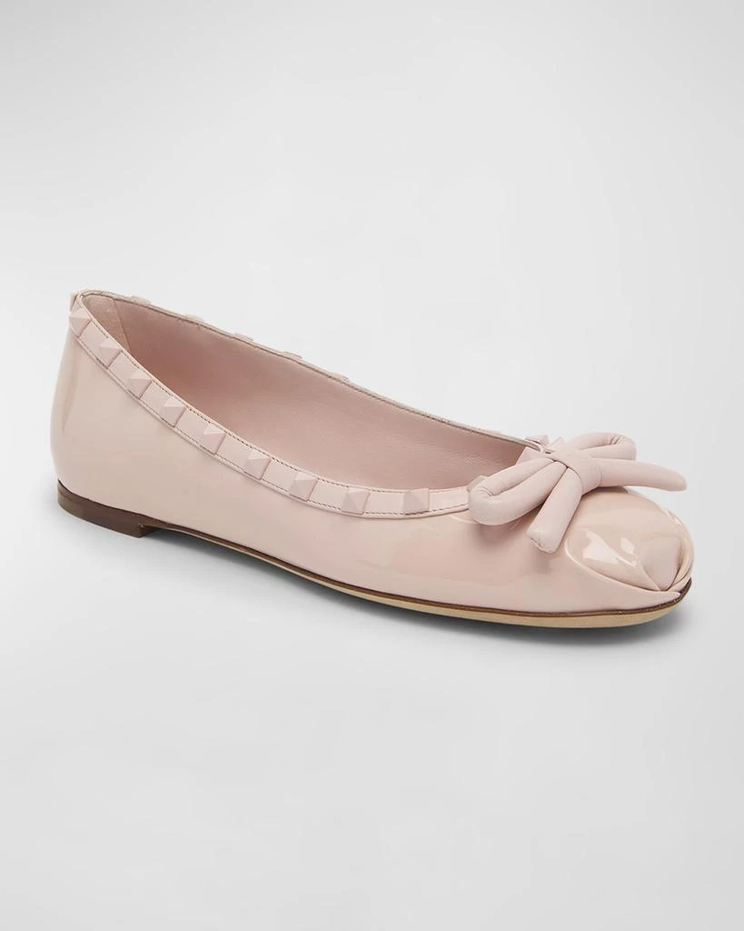 Valentino Rockstud Tonal Leather Ballerina Flats 3