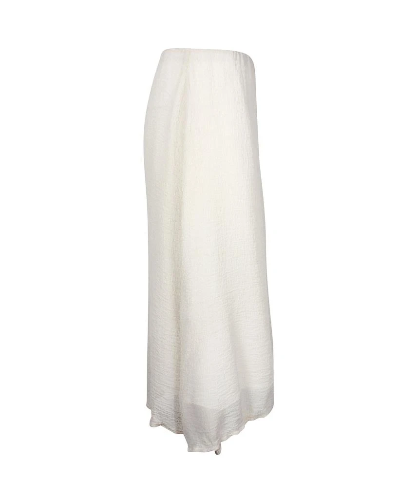 Mansur Gavriel Textured Midi Skirt in Cream Silk 2