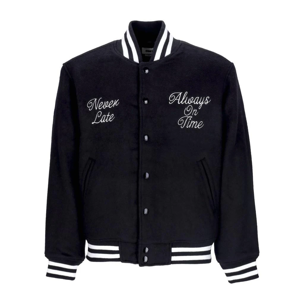 Obey College Jacket Men's Time Varsity Jacket Black 1