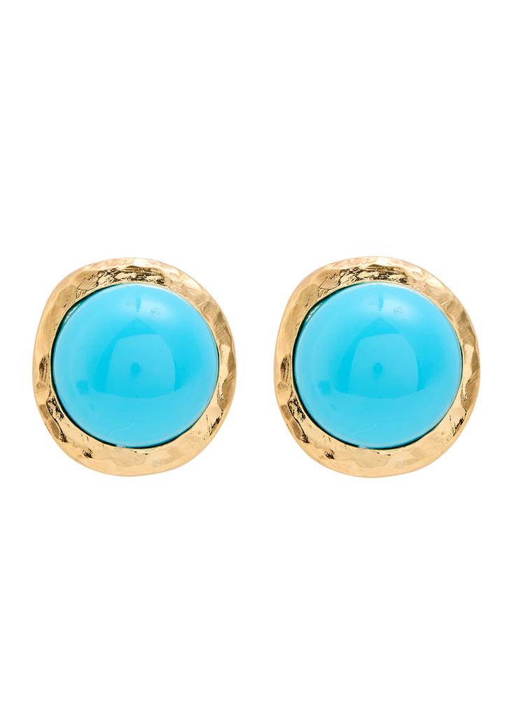 Kenneth Jay Lane Textured 22kt gold-plated stud earrings