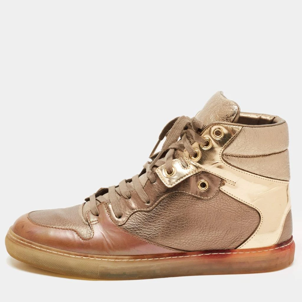 Balenciaga Balenciaga Metallic Tricolor Leather High Top Sneakers Size 40 1