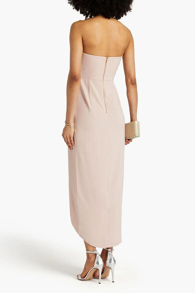 Shona Joy Strapless draped satin maxi dress 3