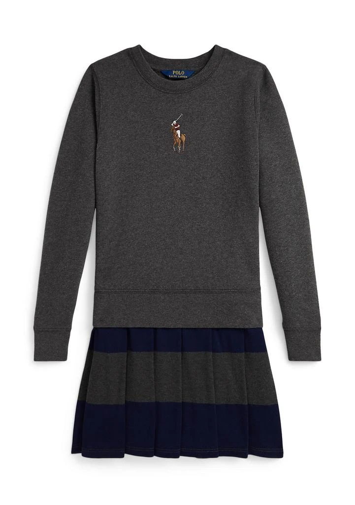 Ralph Lauren Girls 7-16 Big Pony Fleece Sweatshirt Dress 2