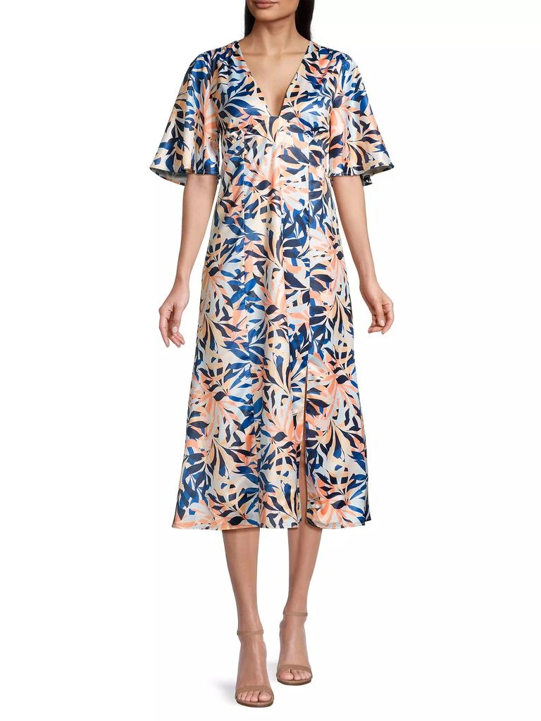 Laundry by Shelli Segal Tropical-Print Midi-Dress 2