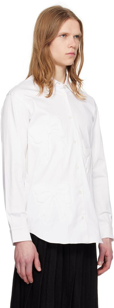 Ashley Williams White 3D Bow Shirt