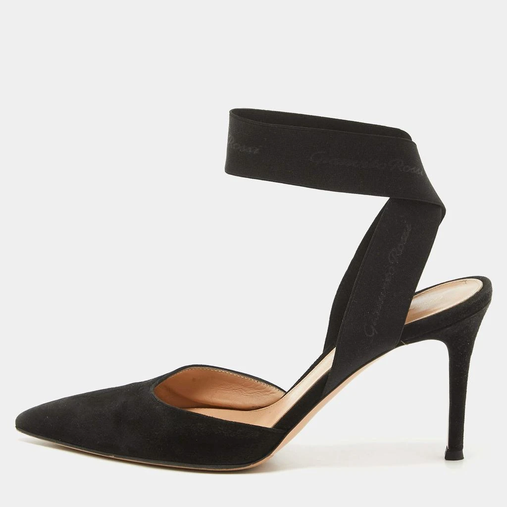 Gianvito Rossi Gianvito Rossi Black Suede Continuity Elastic Pumps Size 38 1