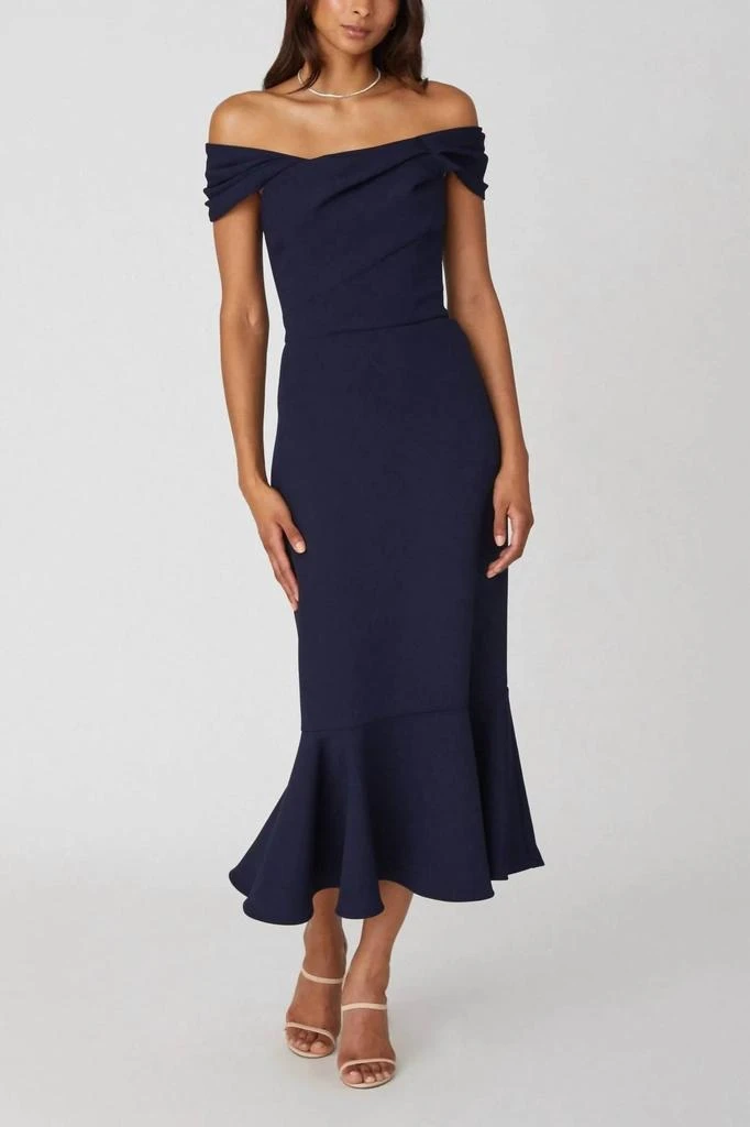 Shoshanna Midnight Bridget Dress In Navy 1