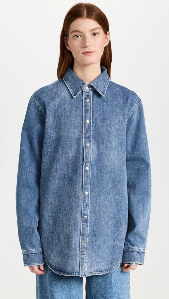 Tibi Classic Wash Denim Easy Shirt 6