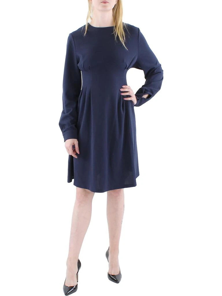 Leota Womens Pleated Midi Fit & Flare Dress 3