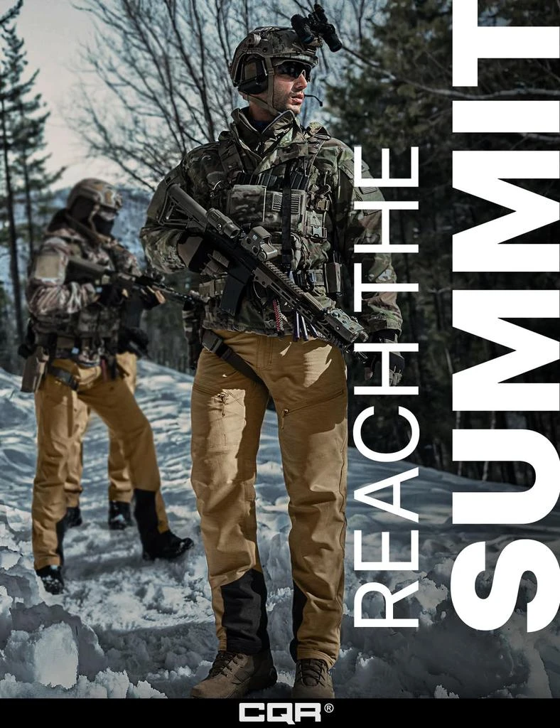 CQR CQR Men’s Softshell Fleece Lined Winter Hiking Pants, Water Resistant Insulated Thermal, Outdoor Tactical Warm Snow Ski Pants 5