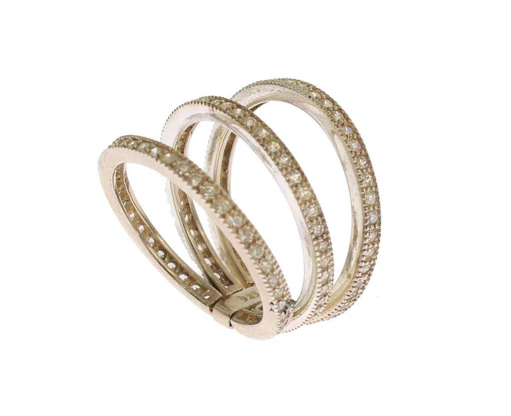 Nialaya Nialaya Silver Womens Clear CZ 925 Sterling Ring 8
