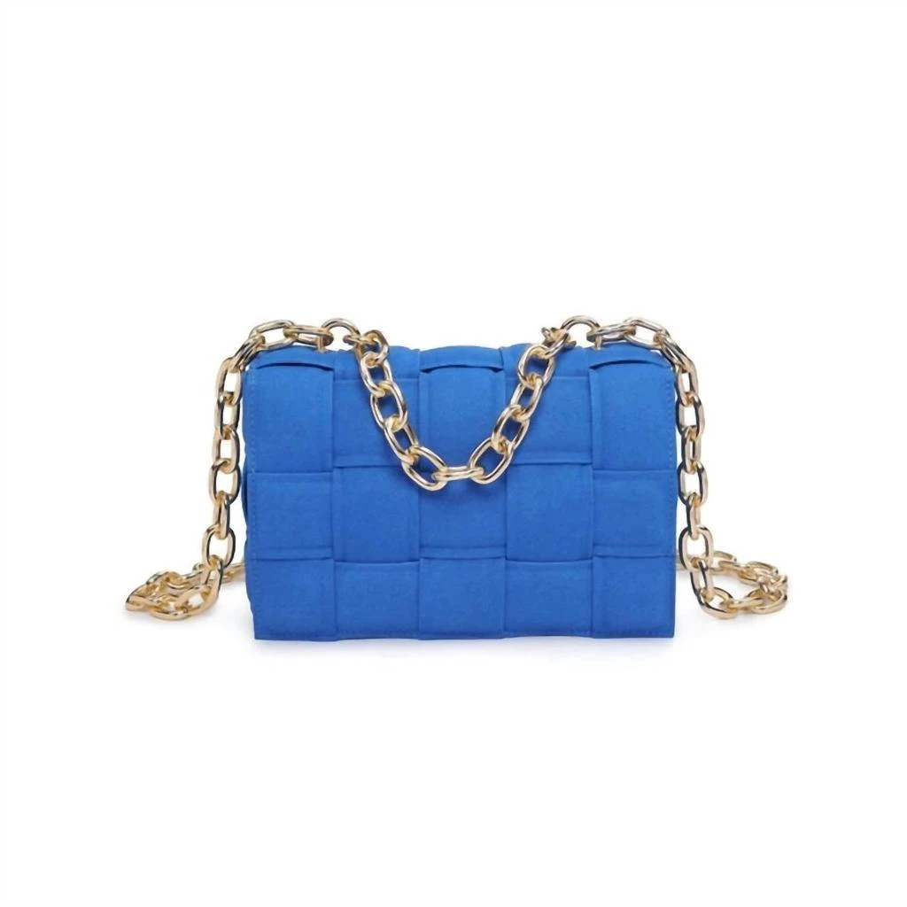 Urban Expressions Women's Ines Woven Shoulder Crossbody Bag In Royal Blue 1