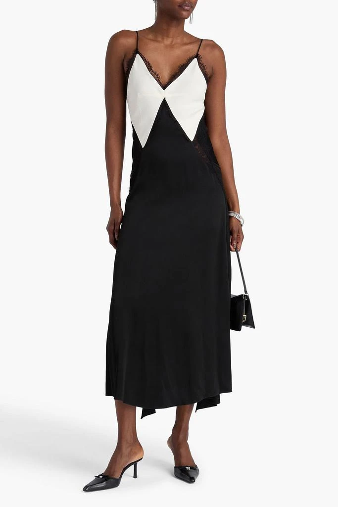 Lace-trimmed satin-crepe midi dress  On Sale Now with Up to 75% Off |  Discover Exclusive Deals & Savings at BeyondStyle  Authentic Victoria  Beckham dresses|clothing|women|midi dresses with Limited-Time Discounts,  Free Shipping,