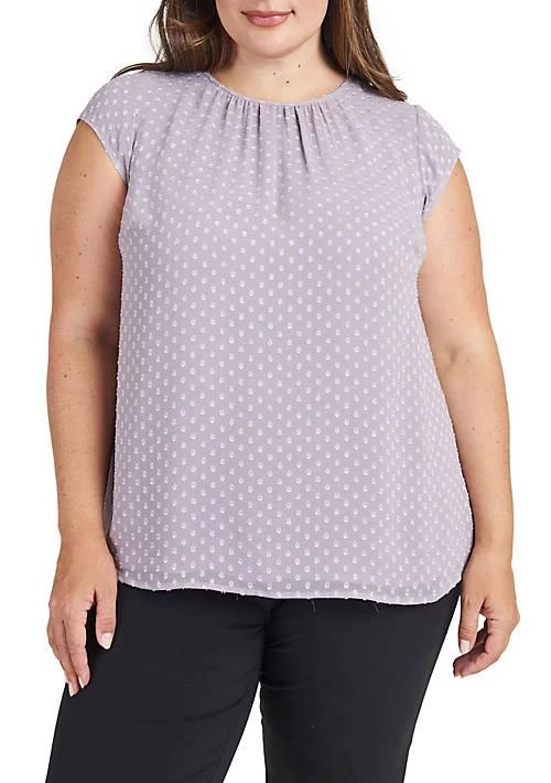 DR2 by Daniel Rainn By Daniel Rainn Cap Sleeve Blouse Top Plus Size 1