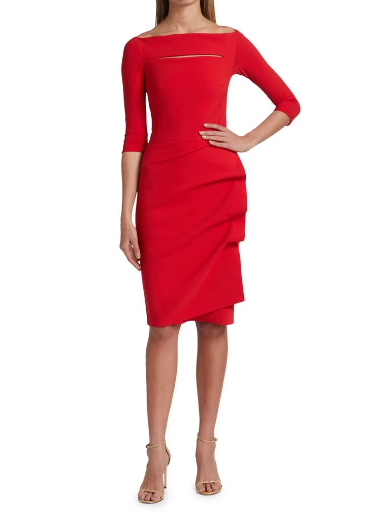 Chiara Boni Kate Ruffled Three-Quarter Sleeve Bodycon Dress 2