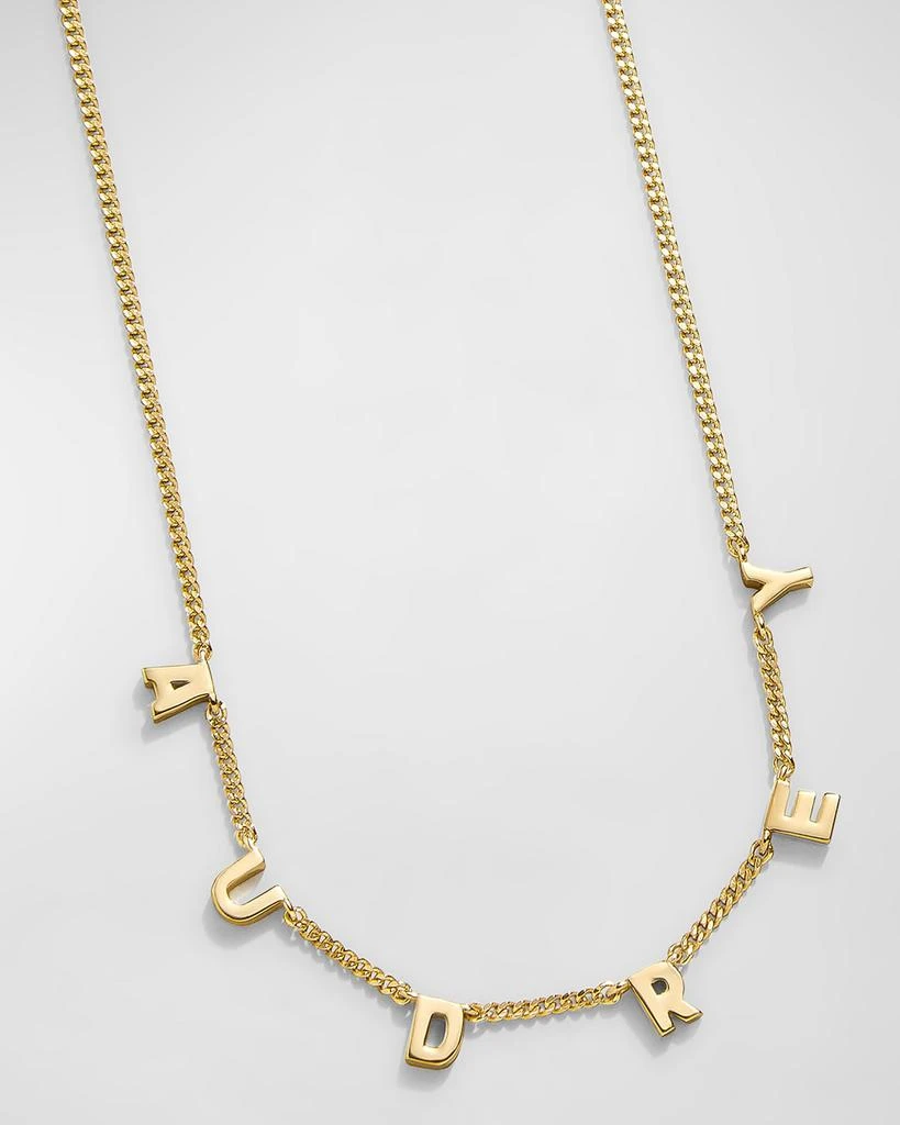 BAUBLEBAR Mini 18K Gold-Plated Custom Spaced Letter Name Necklace 1