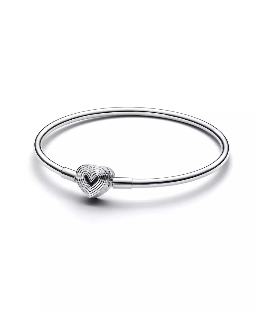 PANDORA Heart Clasp Sterling Silver Bangle 1