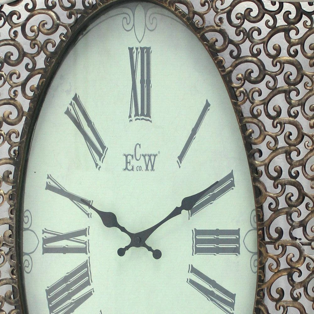 Homezia 20" Novelty White Glass Analog Wall Clock 3