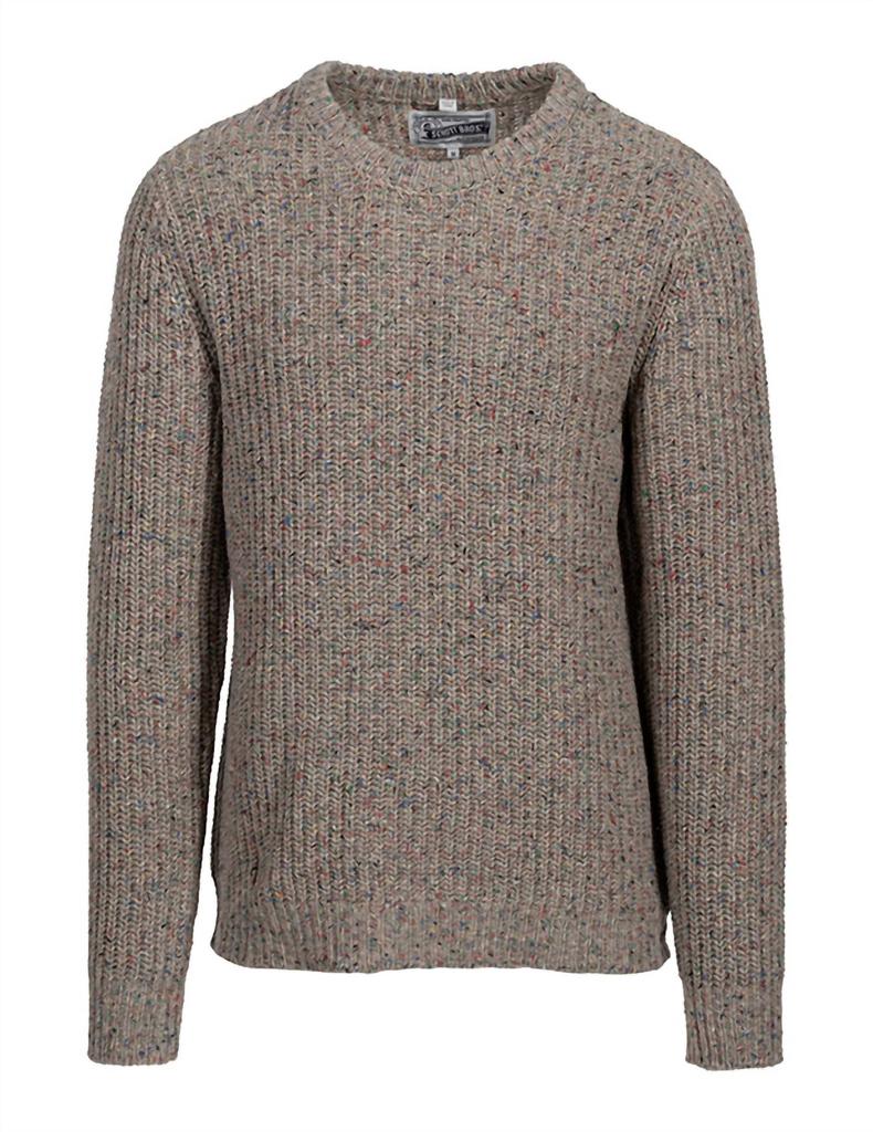 Schott Donegal Crewneck Sweater In Natural