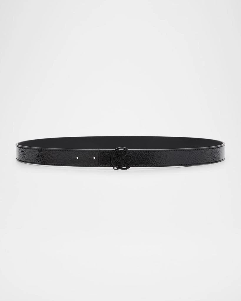 Christian Louboutin Loubi54 Reversible Belt in Patent and Smooth Leather 1