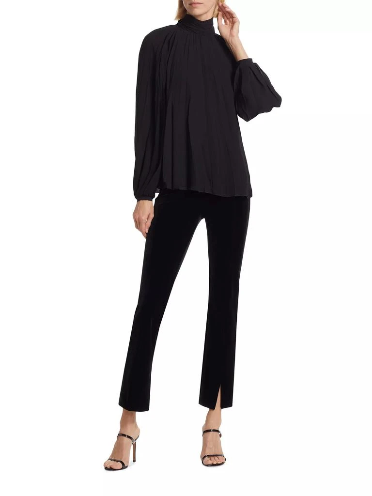Chiara Boni Lingy Pleated Mock Turtleneck Top 2