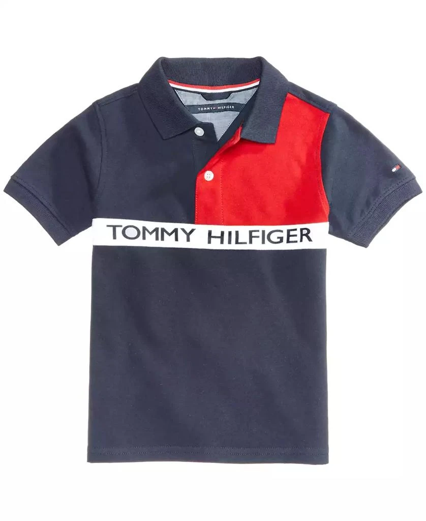 Tommy Hilfiger Big Boys Front Logo Colorblocked Polo 2