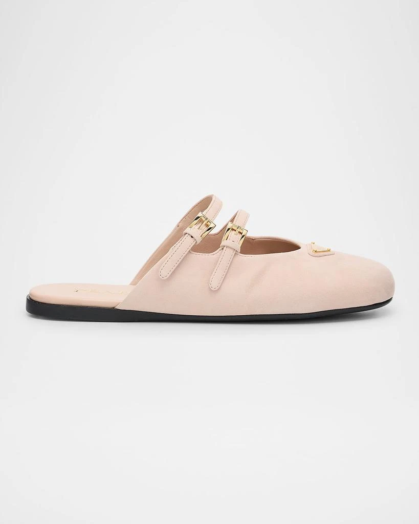 Prada Suede Dual Mary Jane Ballerina Mules - Slippers - Free Shipping ...