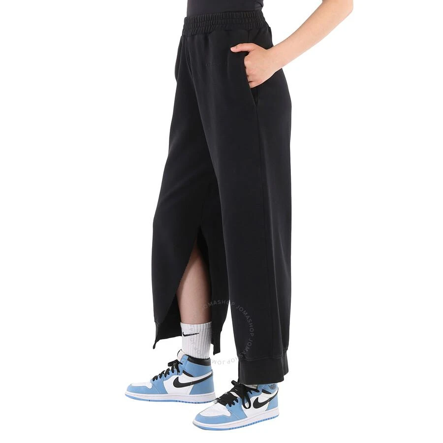 Mm6 Maison Margiela MM6 Ladies Black Sporty Split Logo Embroidered Sweatpants 3