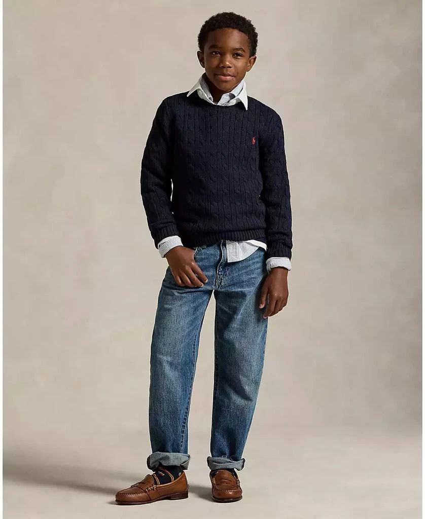 Ralph Lauren Big Boys Cable- Knit Crewneck Sweater 3