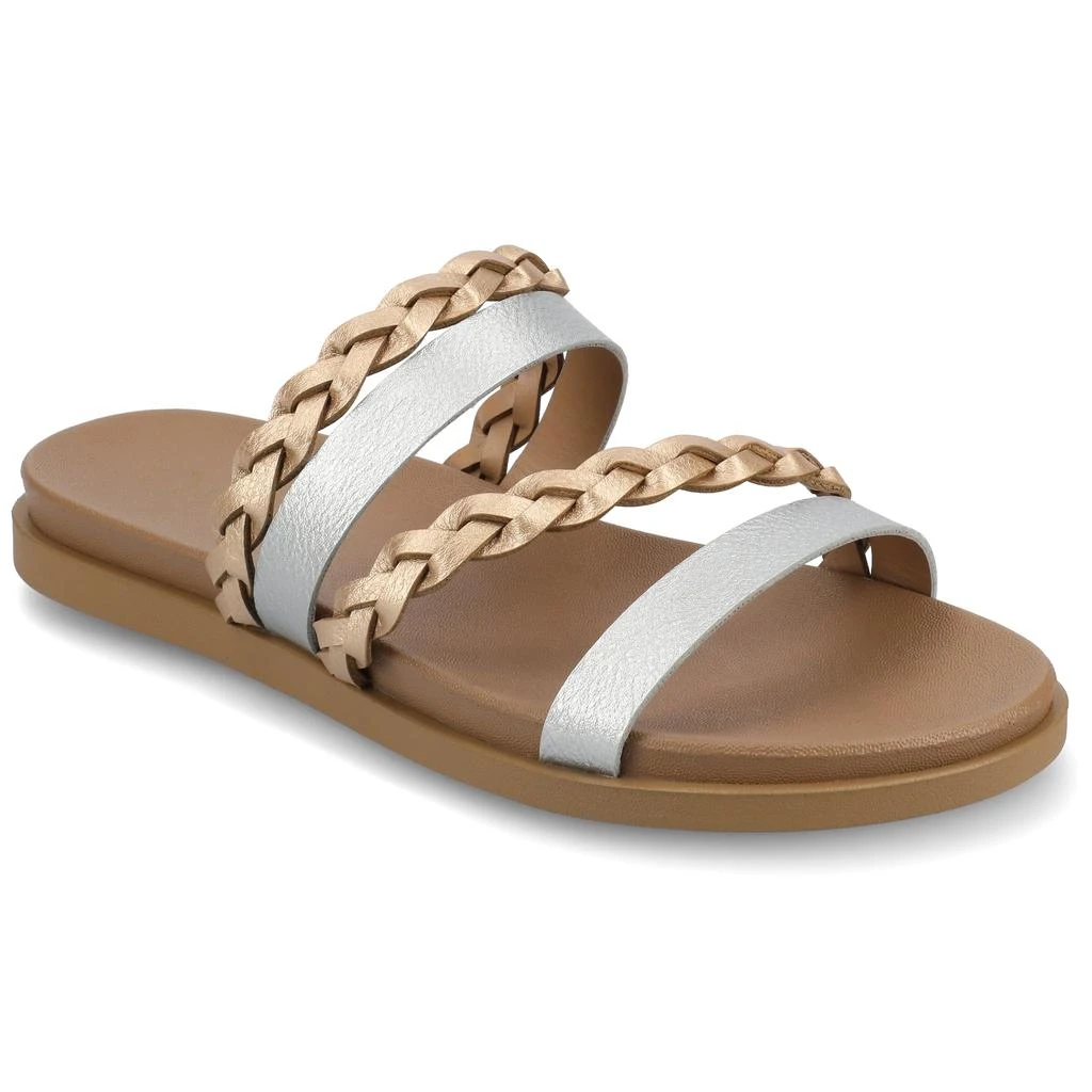 Journee Collection Journee Women's Colette Medium and Wide Width Flat Sandals 1