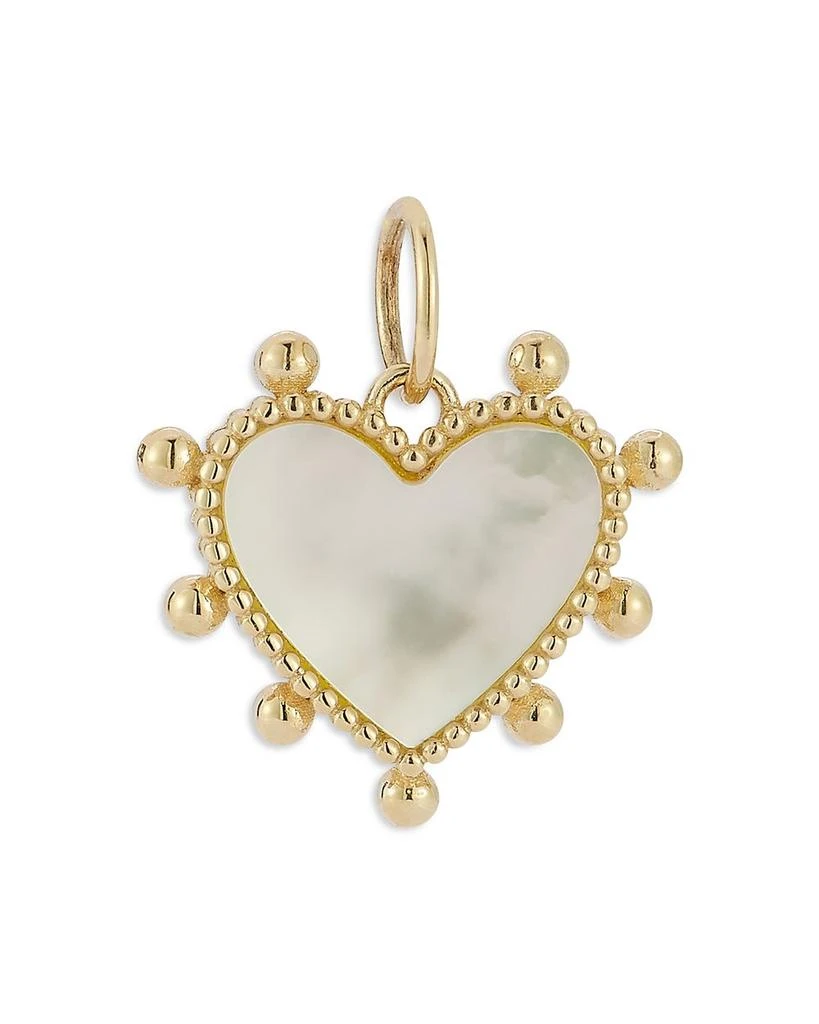Bloomingdale
s Fine Collection Mother Of Pearl Heart Pendant in 14K Yellow Gold 1