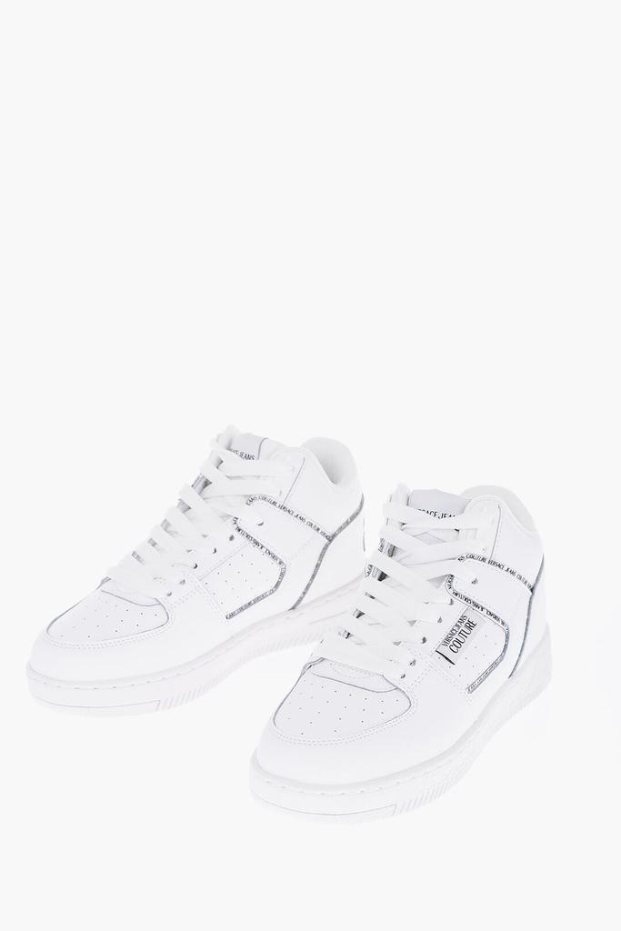 Versace Versace JEANS COUTURE Leather MEYSSA Sneakers with Printed Contrasti