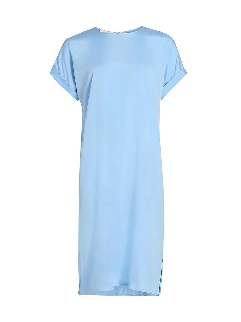 Lafayette 148 New York Stretch Silk Georgette T-Shirt Dress