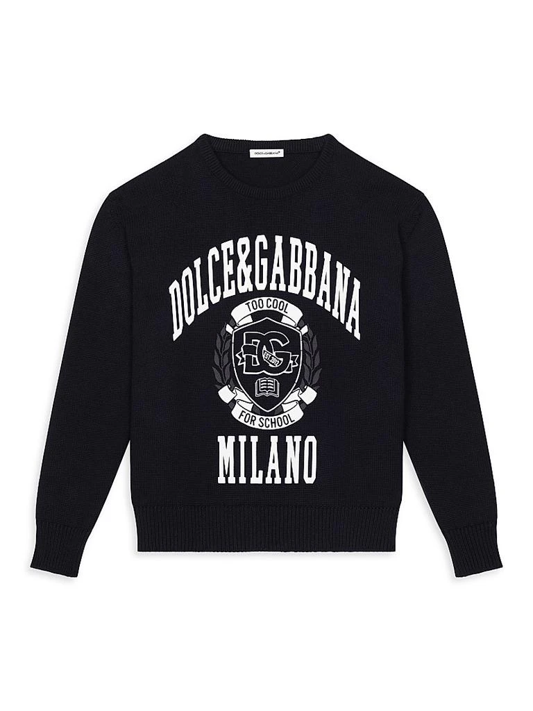 Dolce 
Gabbana Little Boy
s 
Boy
s Logo Varsity Crewneck Sweatshirt