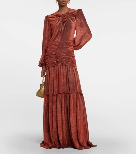 Costarellos Sabrina velvet devoré gown 2