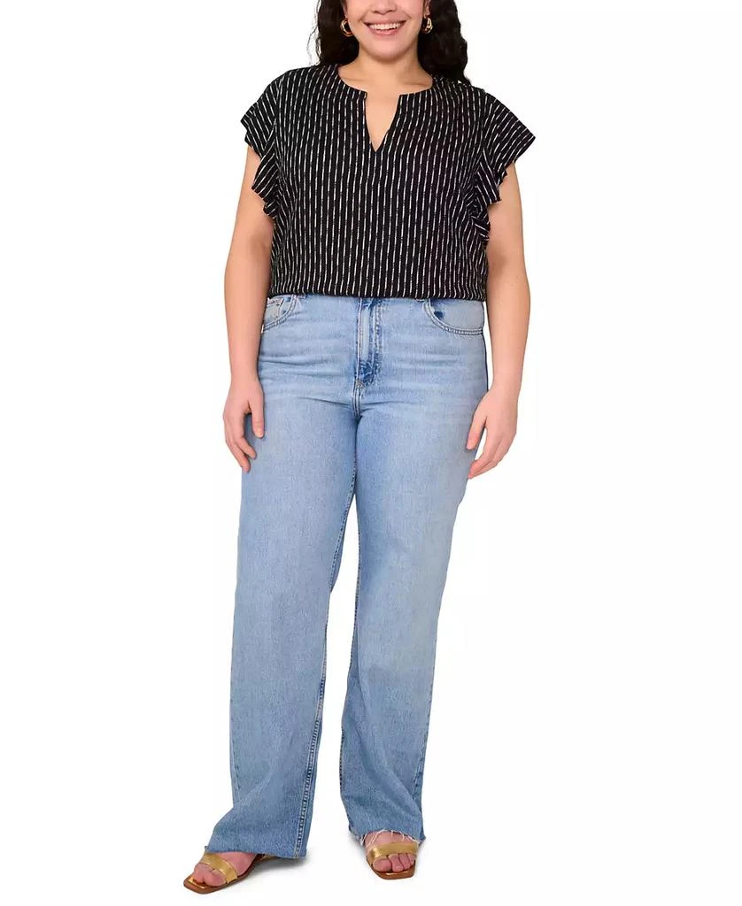 Vince Camuto Plus Size Split-Neck Ruffle-Sleeve Blouse 3