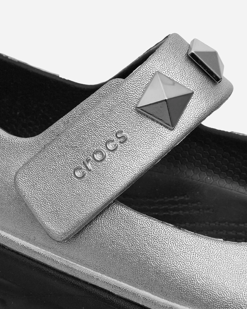 Crocs Women's Stomp Metallic Mary Jane Clogs Silver 7
