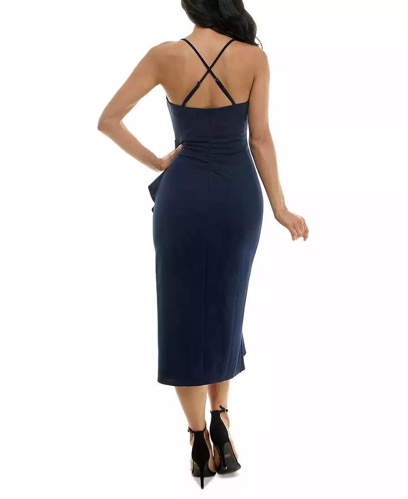 Emerald Sundae Juniors' Ruffled Side-Slit Midi Dress 5