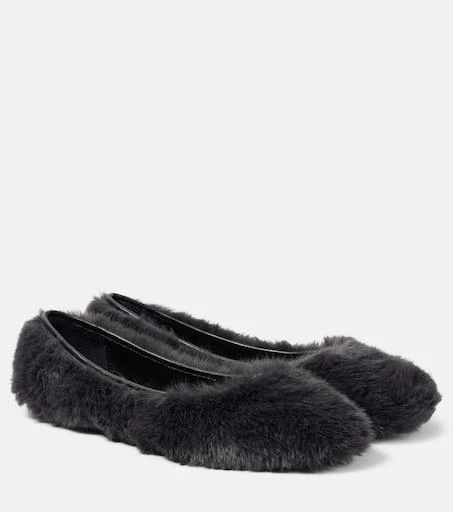 Clergerie Masha faux fur ballet flats 1