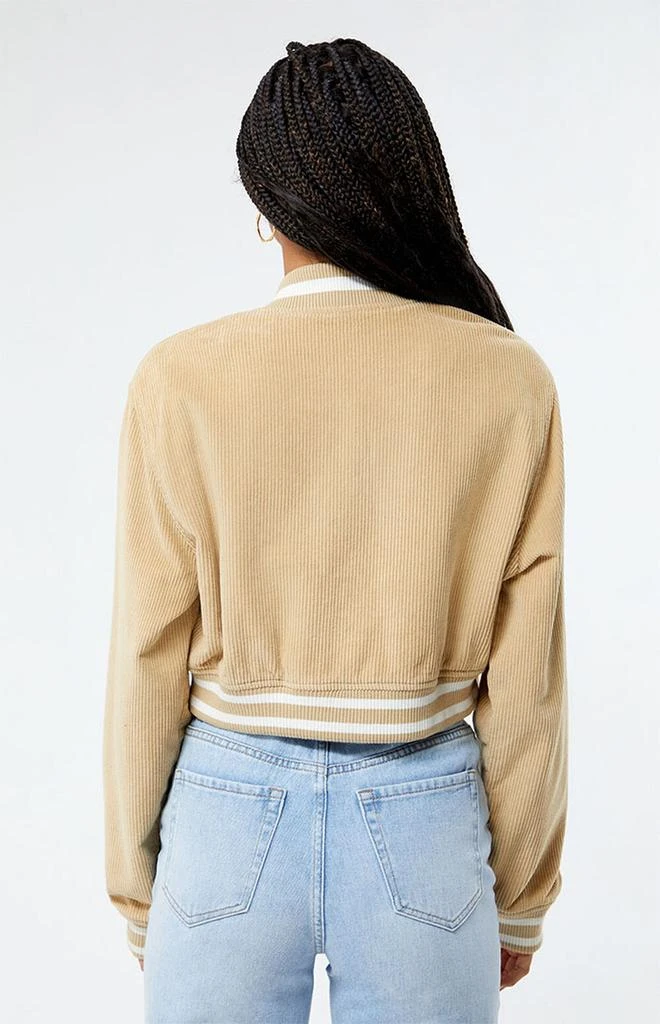 PacSun Extra Cropped Corduroy Varsity Jacket 3