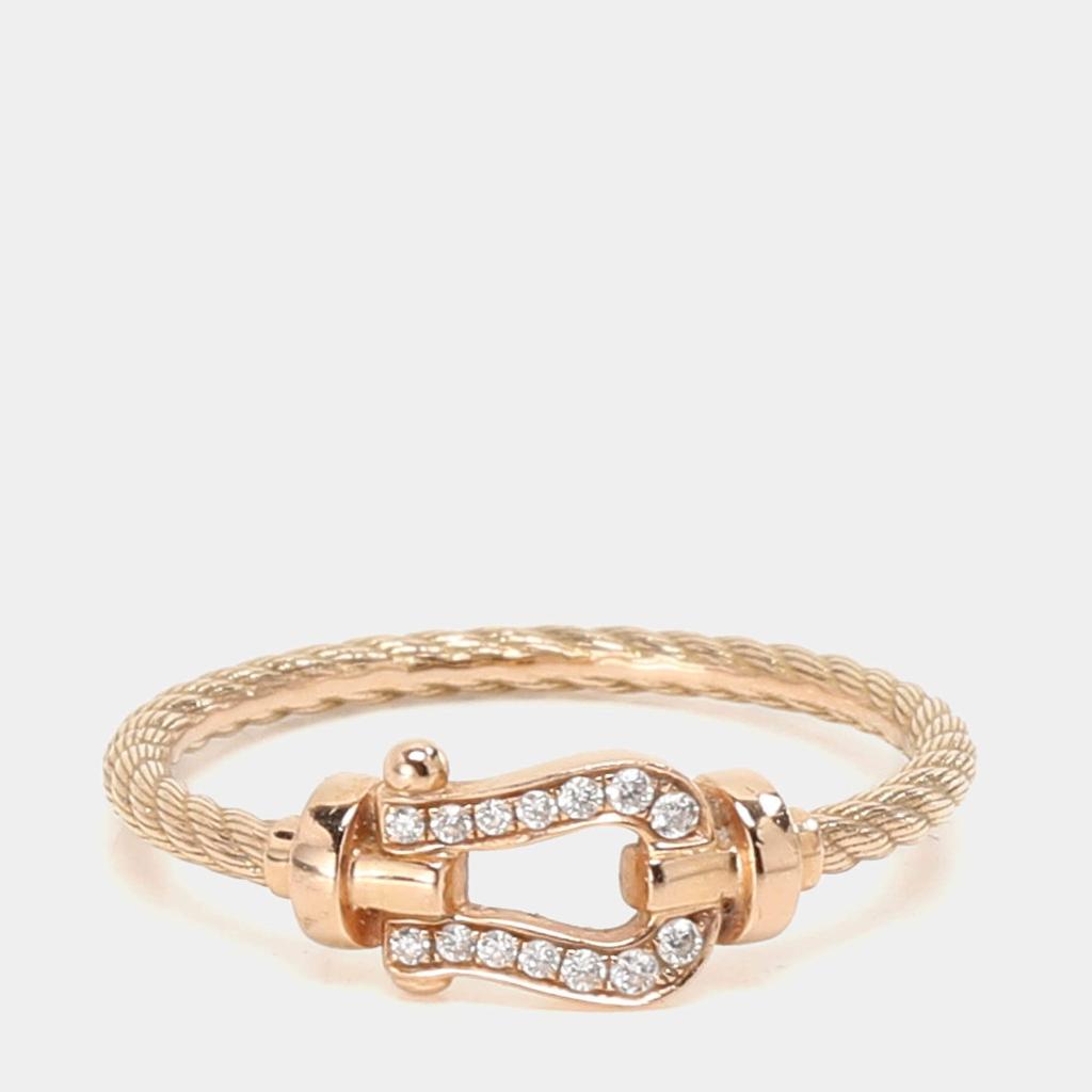 Fred Fred Force 10 Diamond 18k Rose Gold Ring Size 49