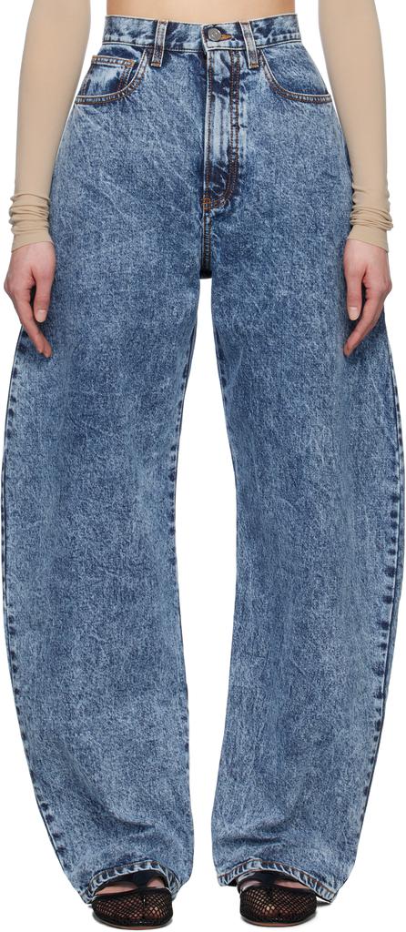 デニム・ジーパン ALAIA ROUND LOW-WAIST JEANS ALAIA Rounded Low-Rise Jeans - Bergdorf Goodman