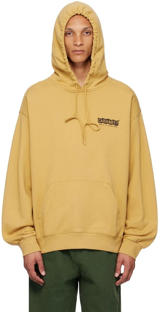 Carhartt WIP Yellow Stamp Hoodie 1