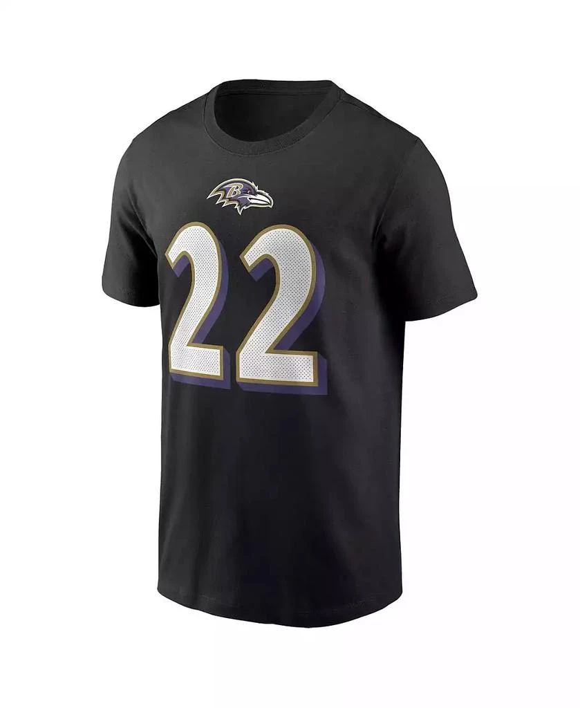 NIKE Men's Derrick Henry Black Baltimore Ravens Player Name Number T-Shirt 2