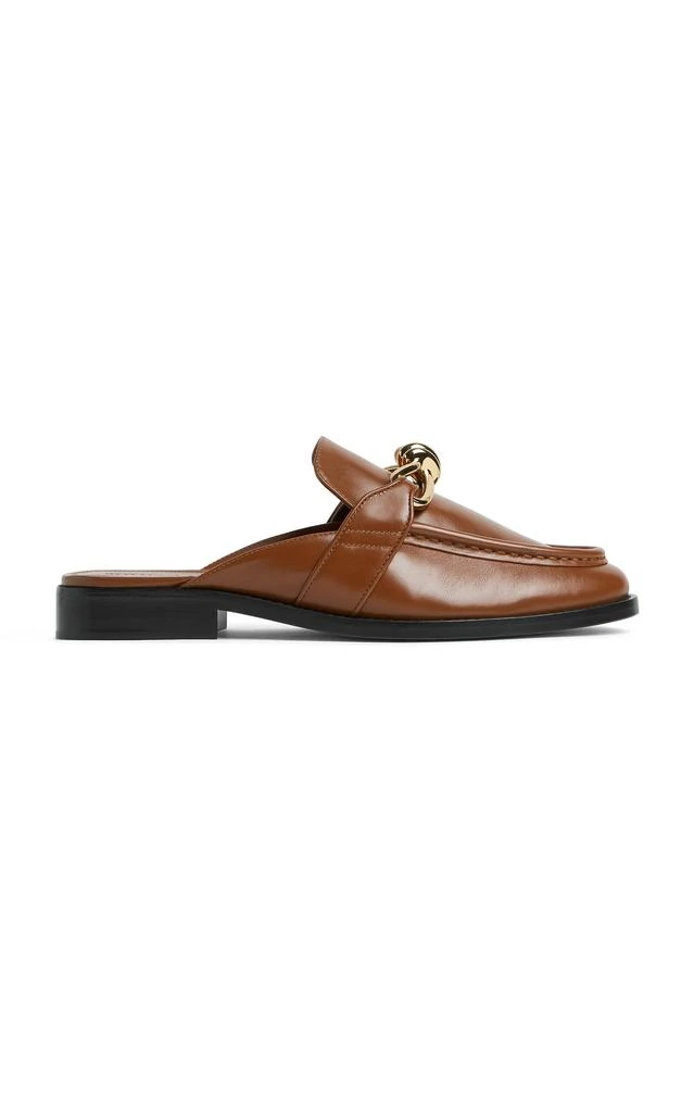 Bottega Veneta Bottega Veneta Astaire Calfskin Loafer Mules - Moda Operandi