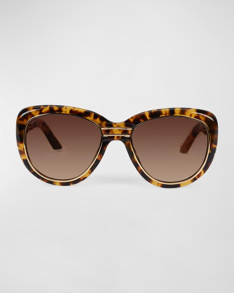 Casablanca Mixed-Media Cat-Eye Sunglasses - Accessories
