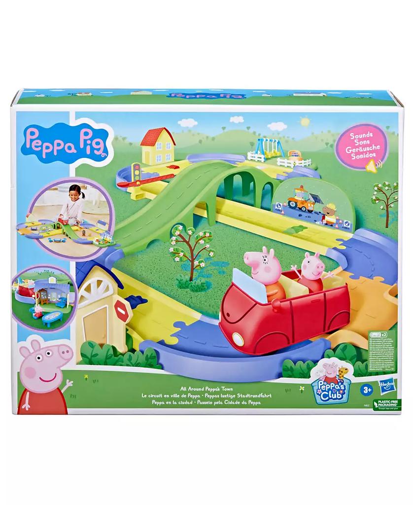Peppa Pig All Around Peppa's Town Set with Adjustable Track, Car