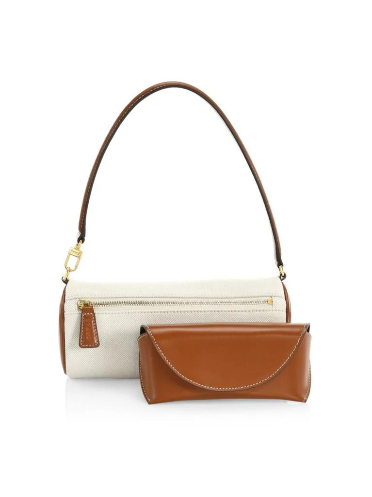 Staud Suzy Canvas & Leather Barrel Bag 1