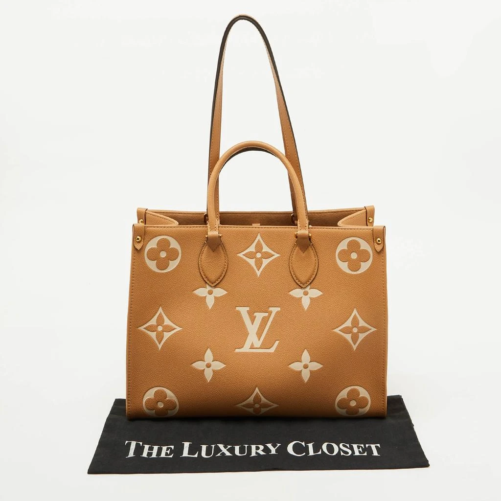 Louis Vuitton Louis Vuitton Beige/Ivory Monogram Empreinte Leather Onthego MM Tote Bag 9